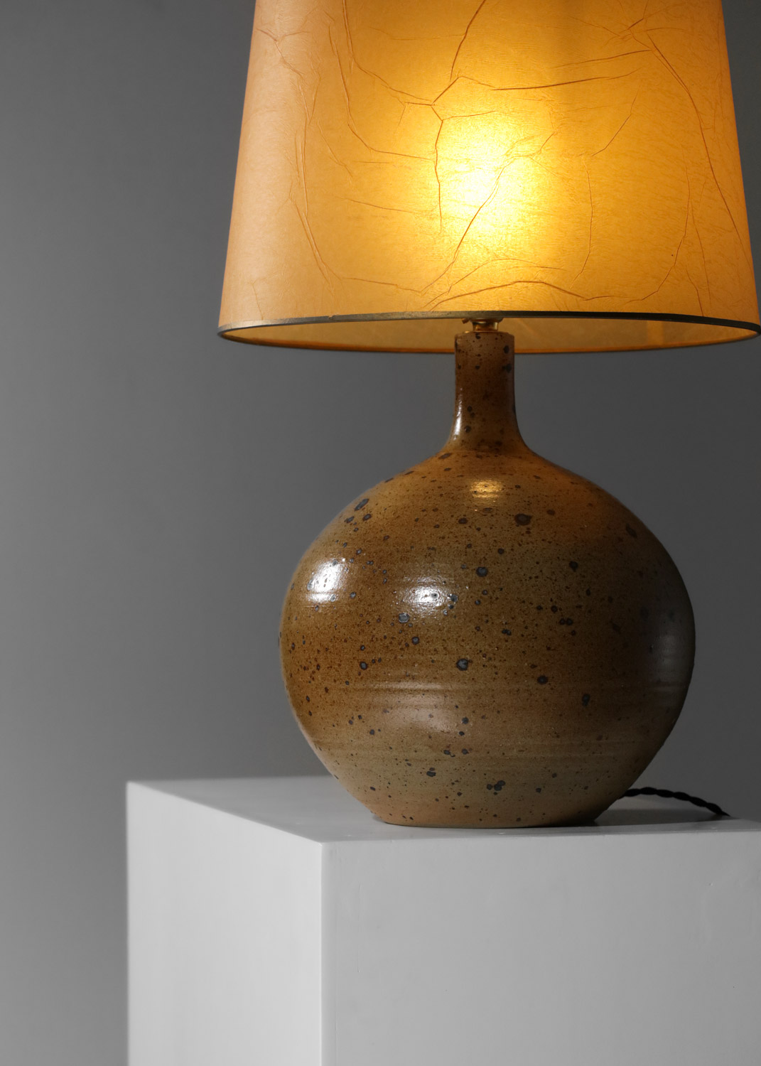 lampe de table en ceramique années 50 la borne style deblander - F526