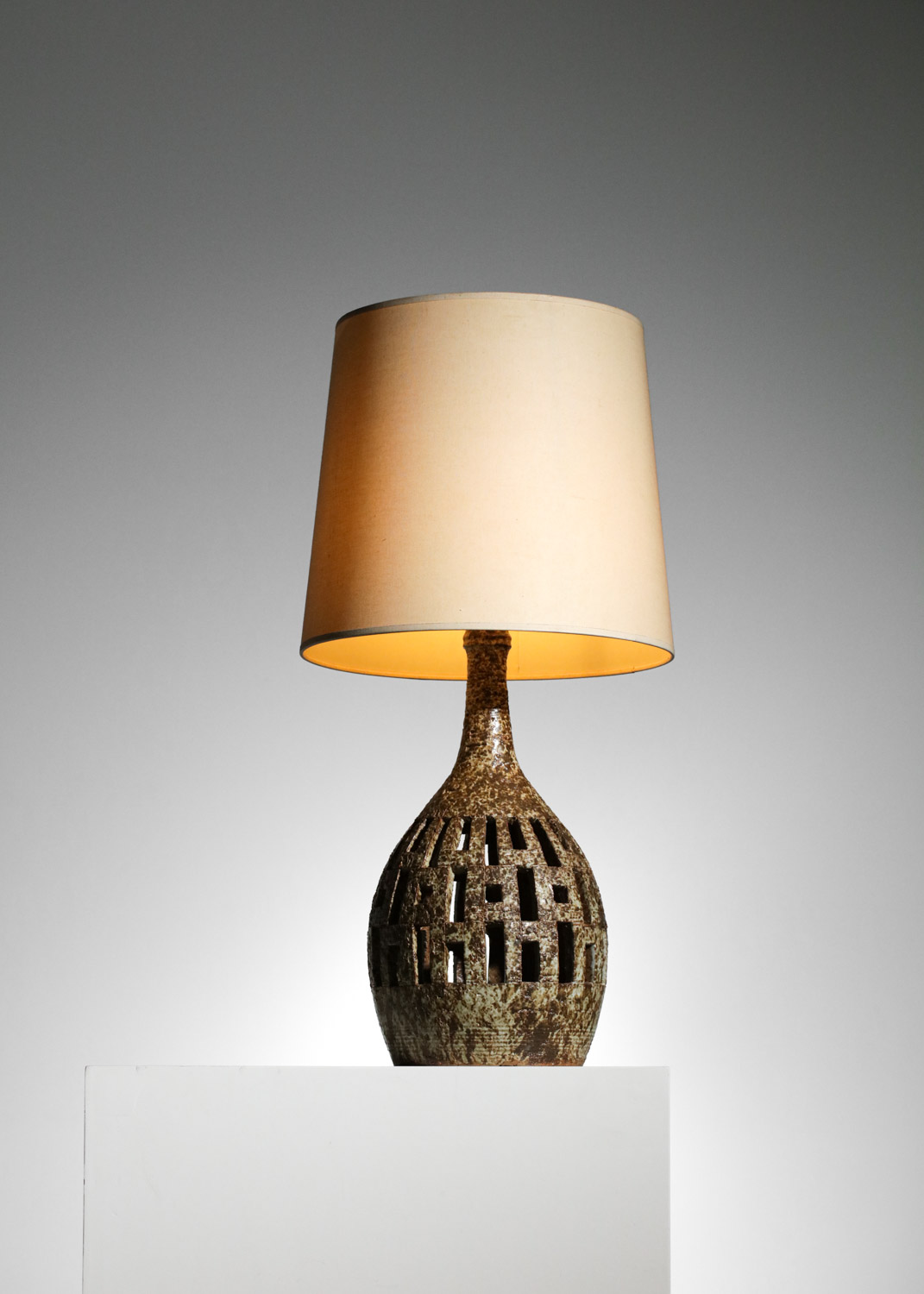 grande lampe en céramique des années 50 non identifié - G593