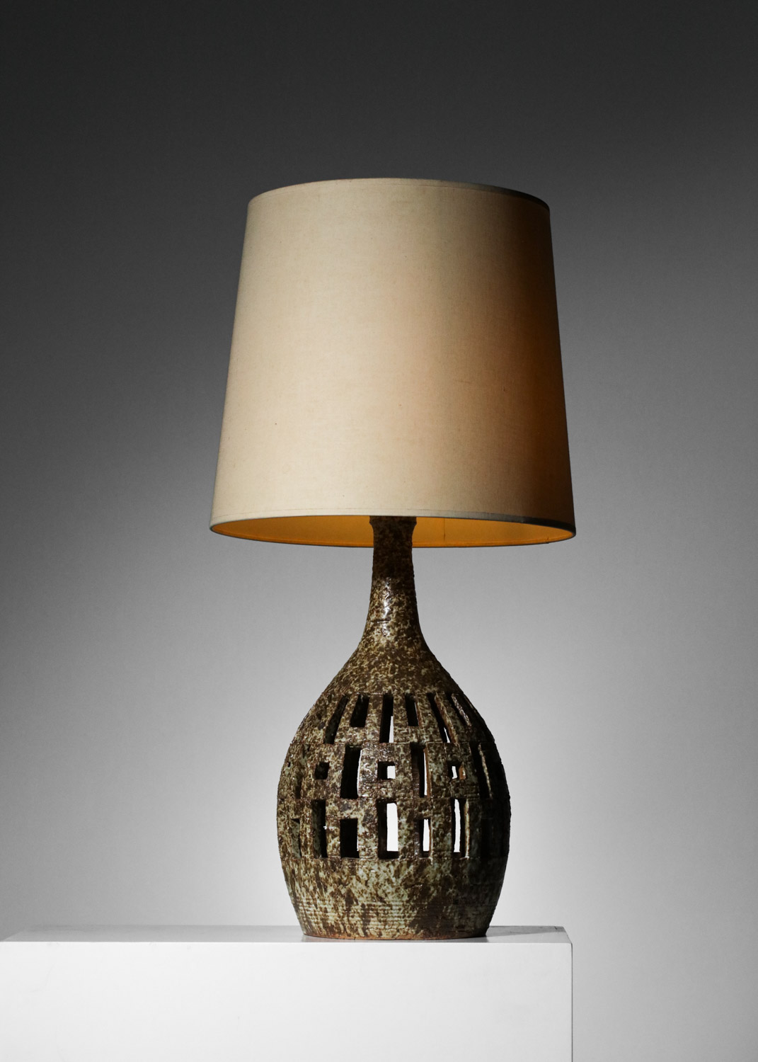 grande lampe en céramique des années 50 non identifié - G593