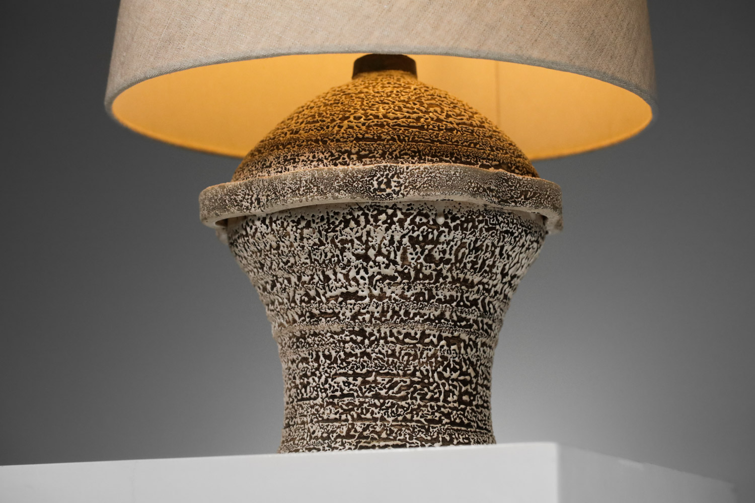 lampe de table en céramique années 40 style jean besnard - G572