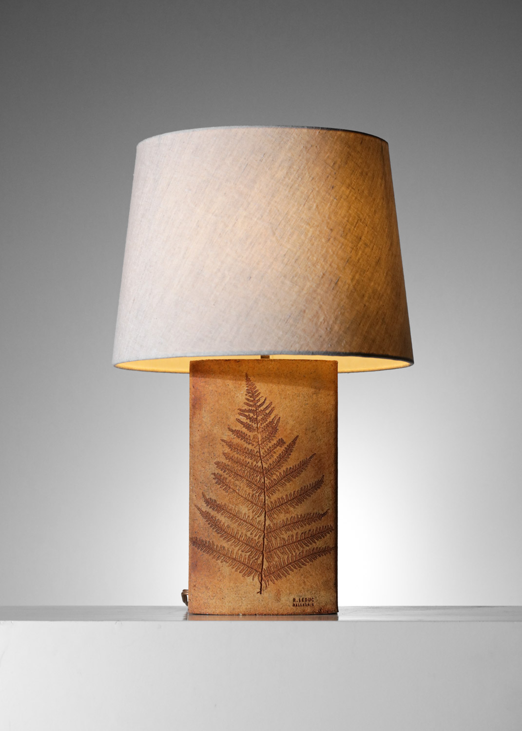 lampe de table en ceramique leduc années 70 style roger capron - G881