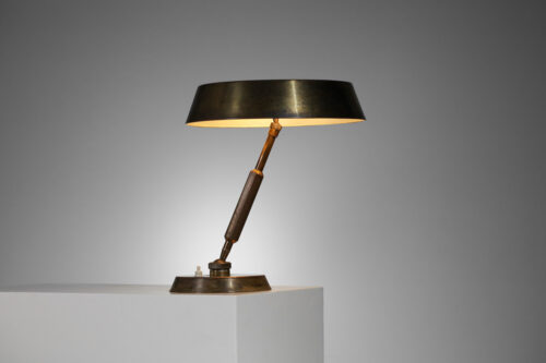 Oscar Torlasco Italian table lamp of the 60s in solid brass G403 Danke Galerie