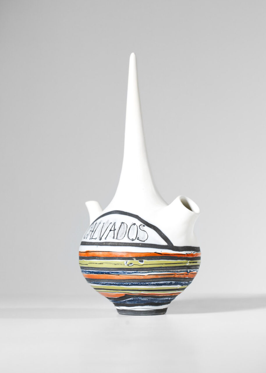 Vase Pichet Petit Verseur Rae Dunn Par Magenta - Motif Wilma, Rare, Blanc, Occasion