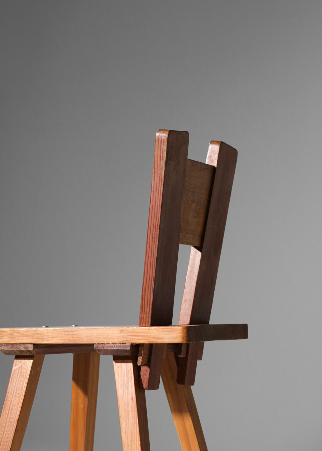chaise en pin années 60 style Christian Durupt Henry Jacques Le Même - G455