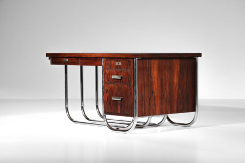 bureau moderniste en palissandre années 40 / 50 Bauhaus