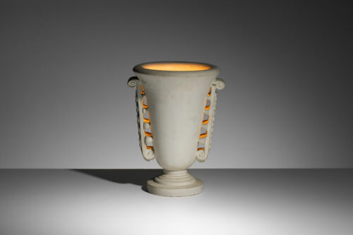 lampe à poser vasque Art Déco en plâtre années 40 - H141