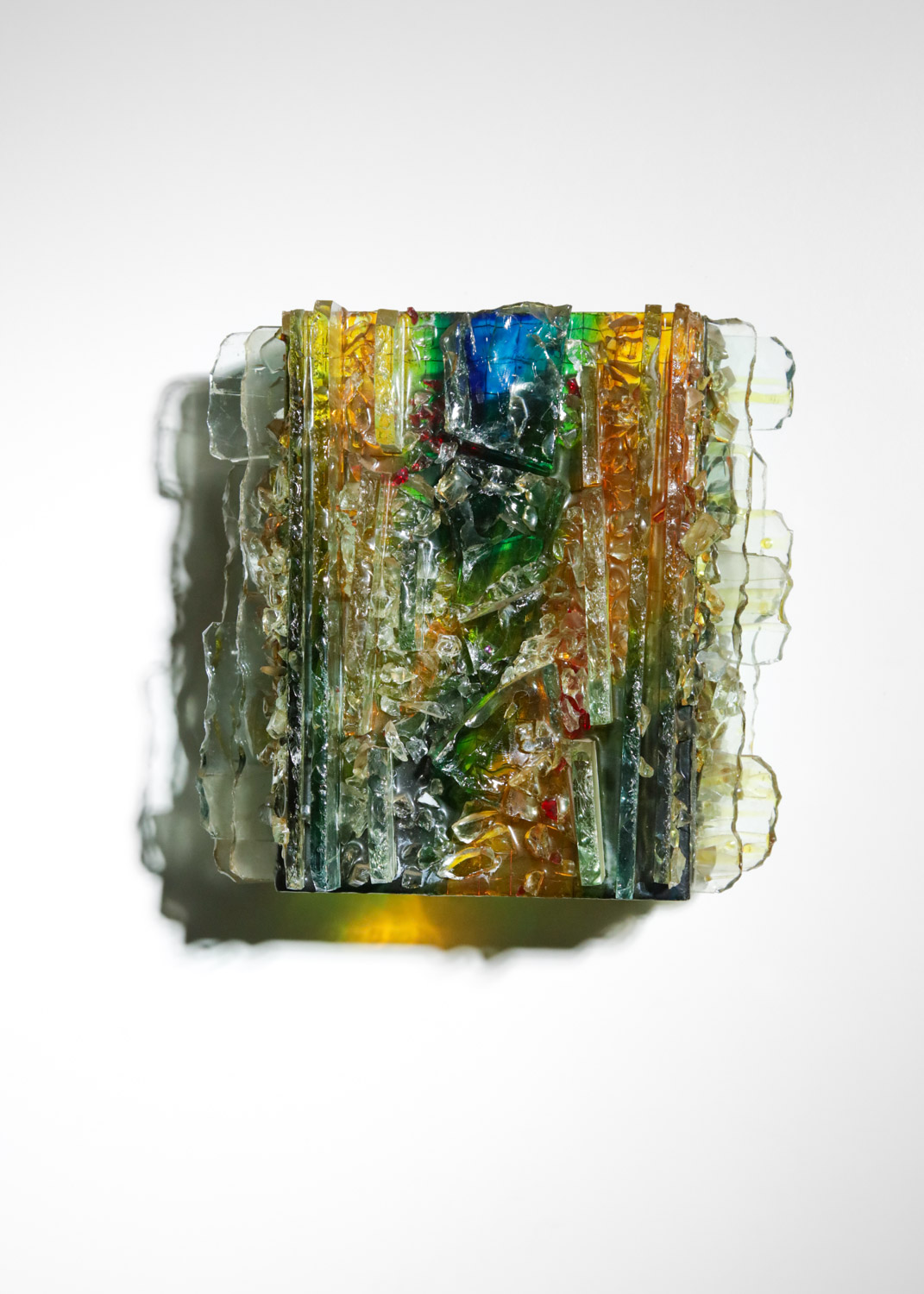 Appliques depareillées raak en verre coloré amsterdam années 60 - E106