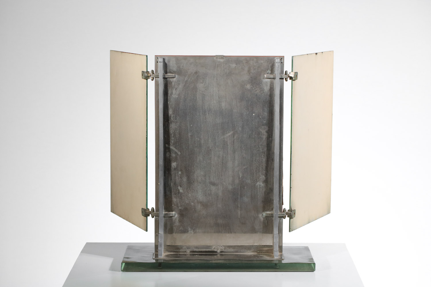 miroir triptyque Brot dalle de verre années 40 / 50 art déco moderniste - G385