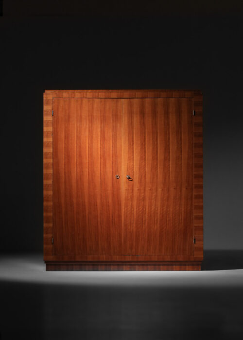 armoire moderniste années 40 50 style Jean Royère acajou - G634