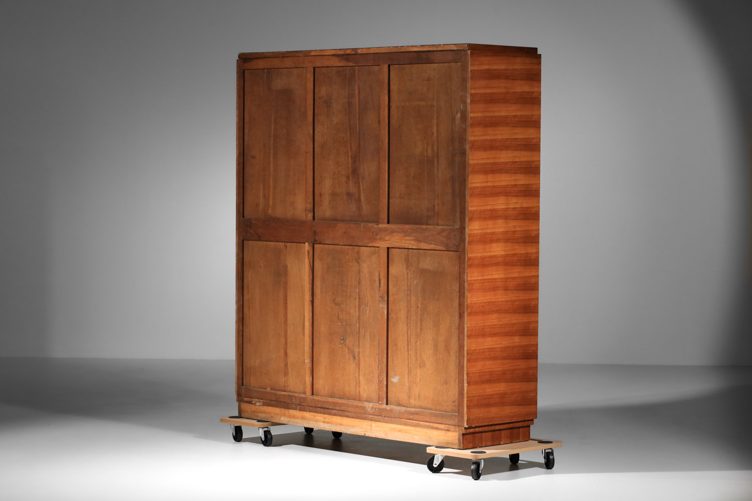 armoire moderniste années 40 50 style Jean Royère acajou - G634