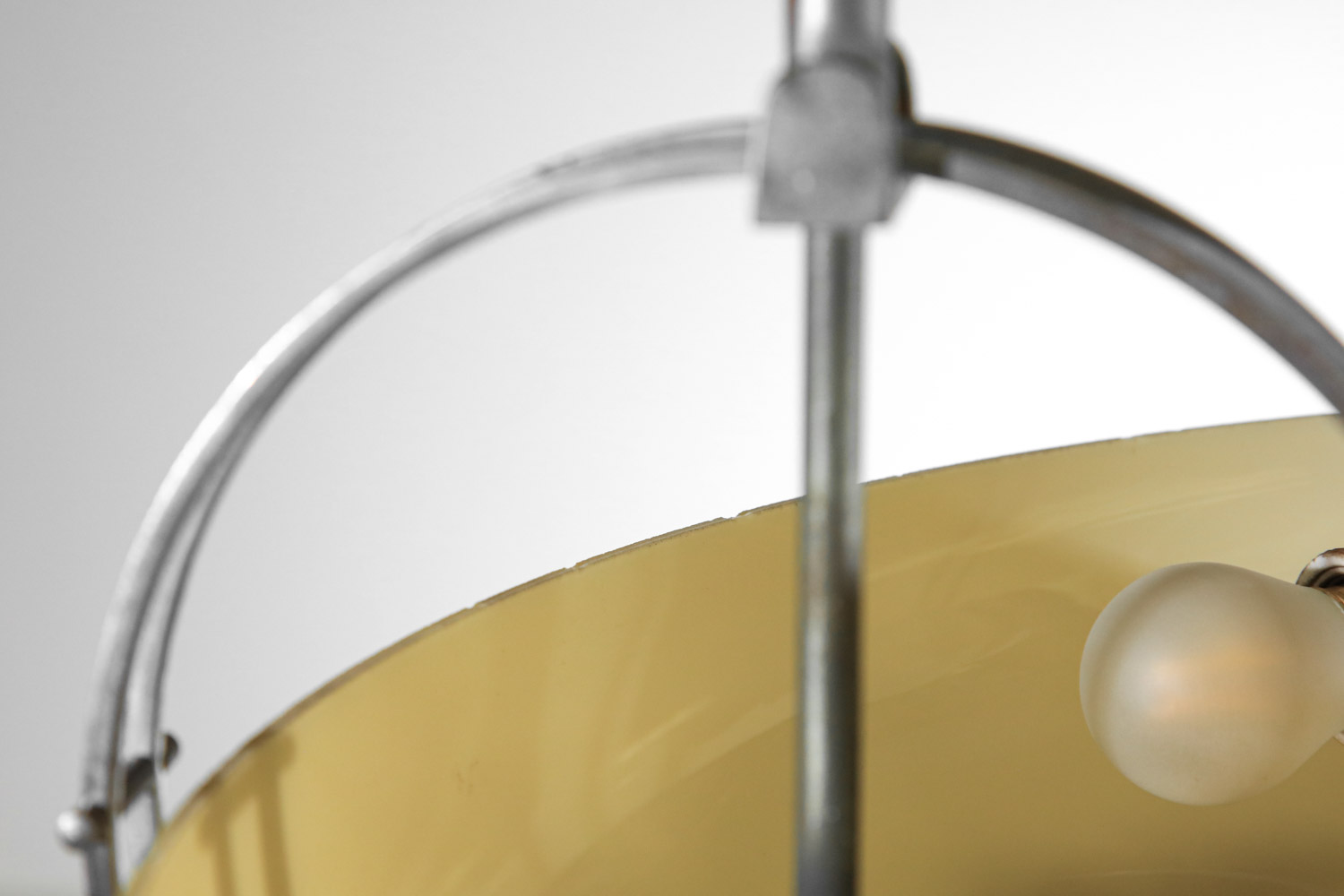 lustre suspension italienne moderniste art déco en verre anneau - G750