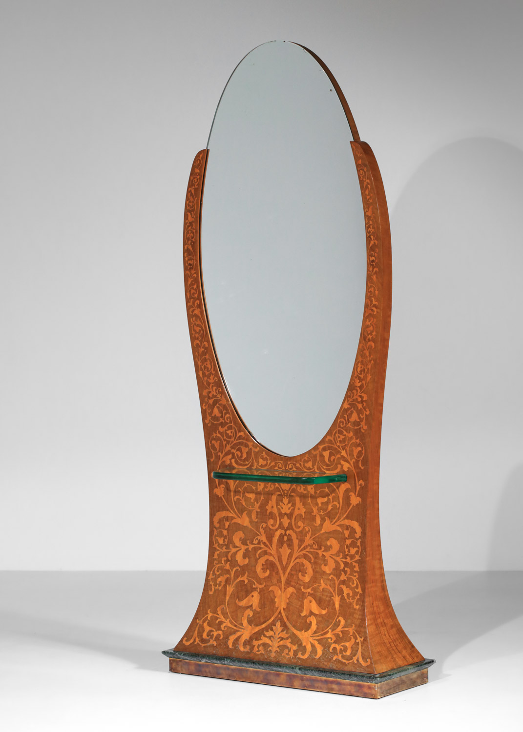 grand miroir psyché italien années 30 marqueterie - G195