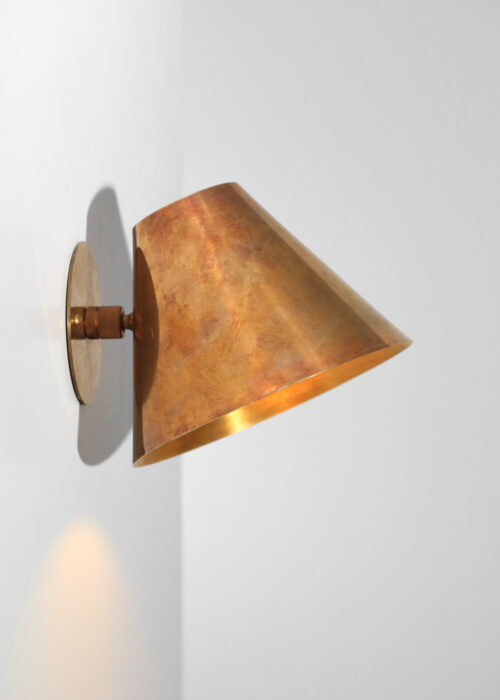 paire d appliques modernes Danke Studio conique laiton patiné - DK001