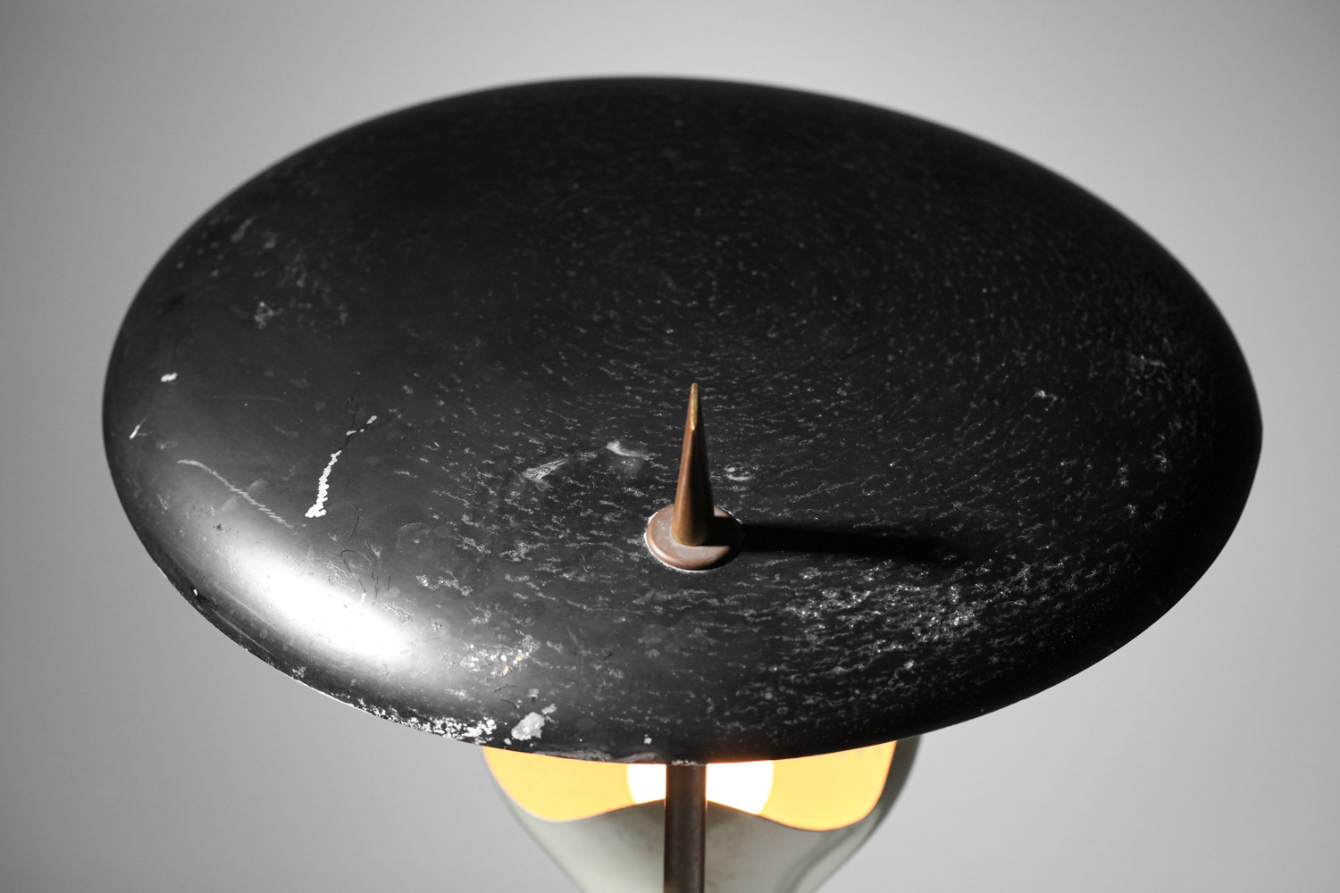 Lampe de table stillux italienne des années 60 grise et noire - G718