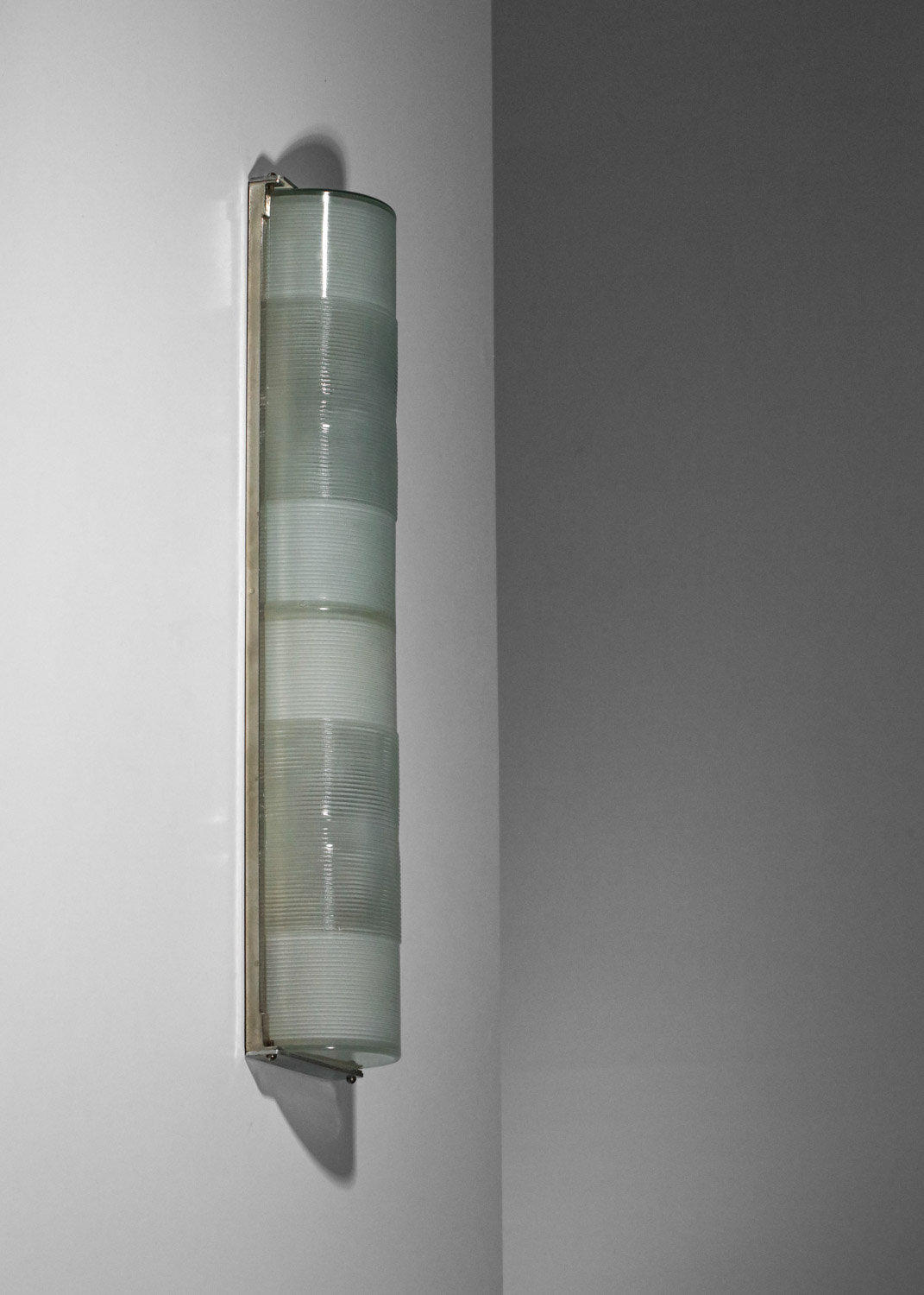 applique italienne années 50 en verre bombés réglette H129