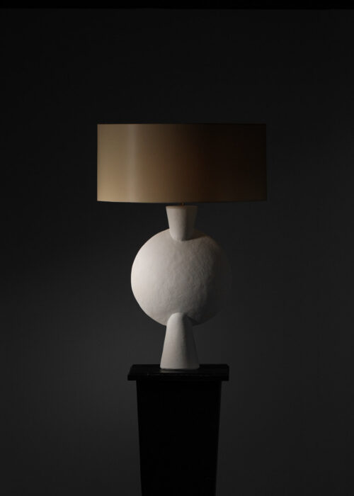 grande lampe moderne en plâtre géométrique dans le style de Diego Giacometti - MM007