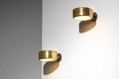 paire d'appliques louis poulsen en laiton danoise scandinave années 60 - D267