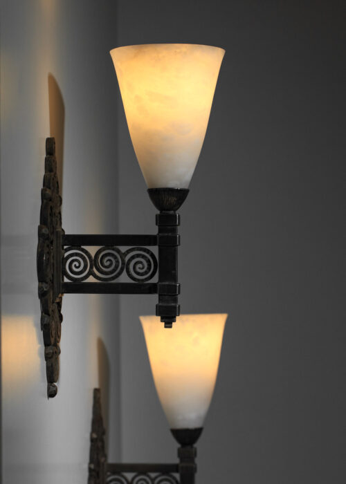 paire d'appliques Edgar Brandt années 30 art déco - H669