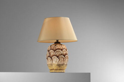 lampe de table en céramique art déco style jean besnard années 40