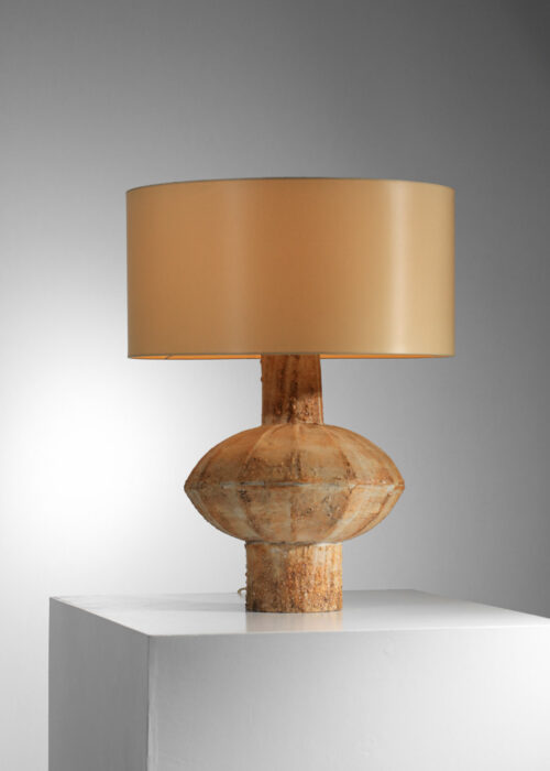 grande lampe de table en céramique coloquinte des années 60 - I049