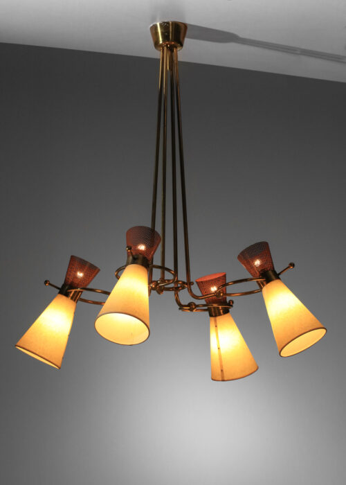 lustre daibolos des années 50 rigitule et laiton - F012