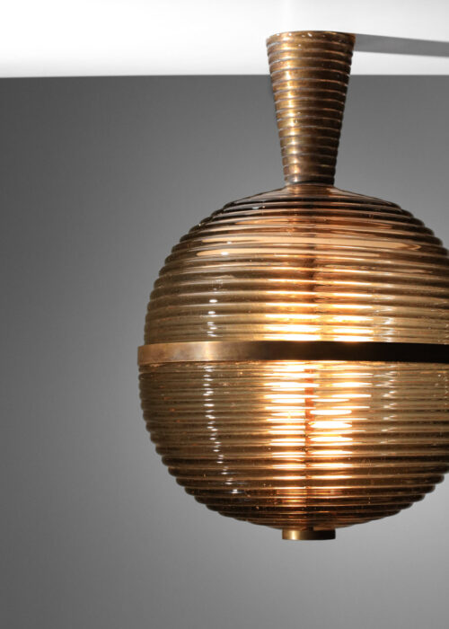 Lustre italien verre fumé de Venini années 30 murano -  I193