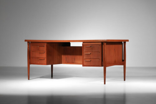 bureau danois scandinave en teck - E012