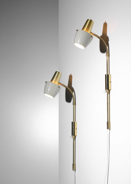 paire d'appliques suédoises orientables EWA modèle v45 années 60 en aluminium - I131