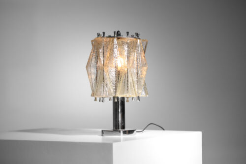 lampe de table en verre polyèdres de murano années 60 - I617