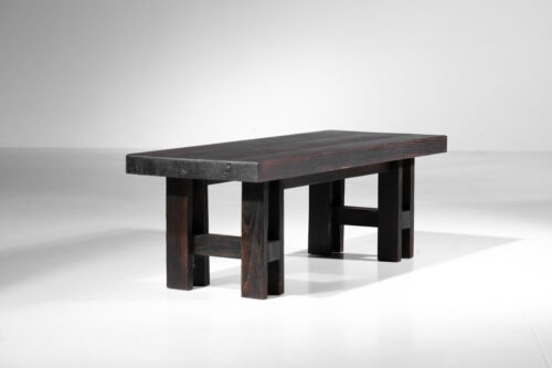 table basse en pin massif brossé des annnées 60 éditée par castro-  H740 