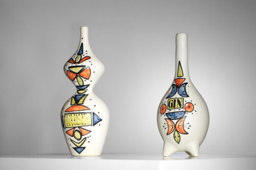 2 ceramic bottles roger capron vallauris 60's