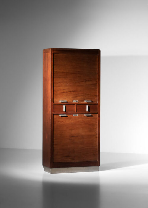 paire de meubles modernistes des années 40 à volets en acajou I449