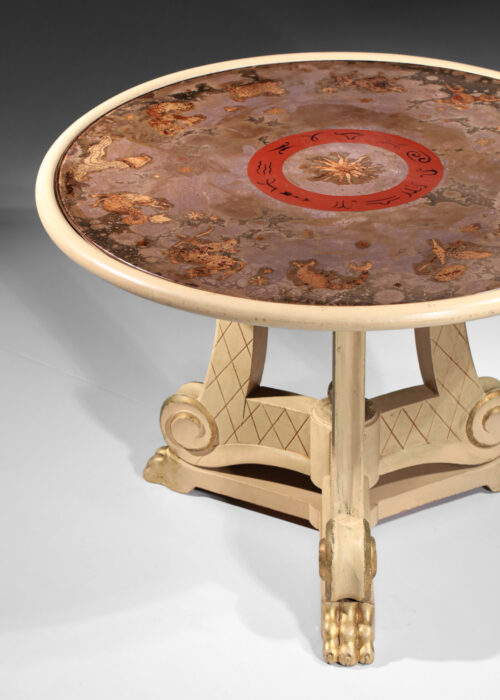 table guéridon en verre eglomisé style Robert Pansard des années 40 attr. à Maison Jansen I441