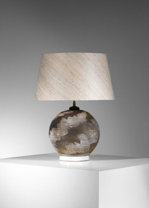 lampe en boule céramique des années 30 signée louis dage - I380