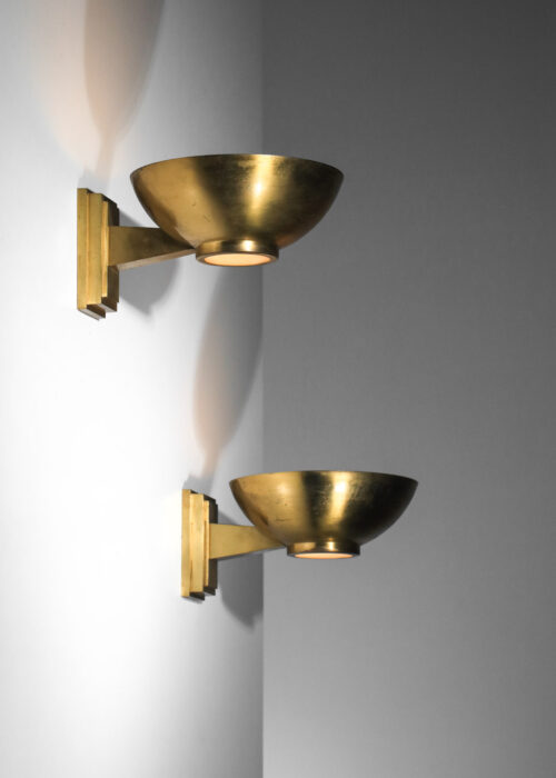 suite de 6 appliques art déco françaises des années 30 dans le style de Perzel - I564 