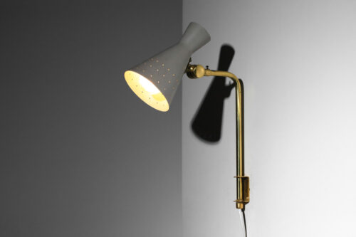 Applique suédoise des années 60 en laiton et métal laqué - I627
