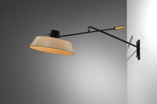 applique potence balancier maison arlus France années 50 en laiton - I046