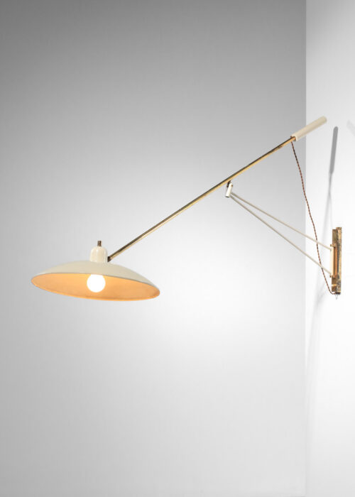 très grande potence balancier italienne en laiton des années 60 - I194