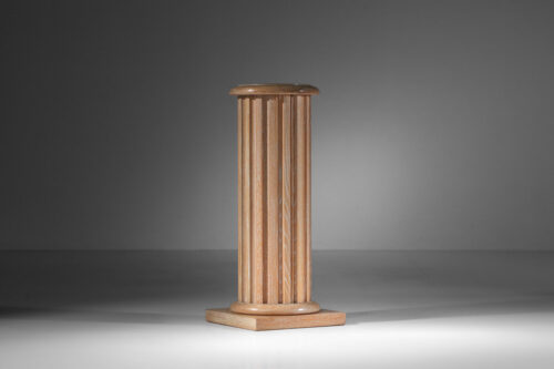 colonne en bois cérusée ronde - I201