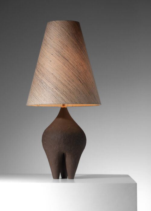 Lampe en céramique tripode grés chamotté Katia Mihaylova - KM09