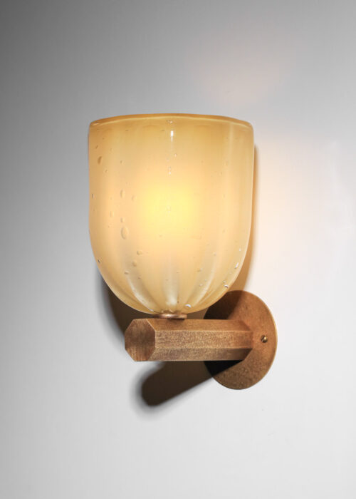 Grande applique Danke Studio laiton et verre soufflé - DK021