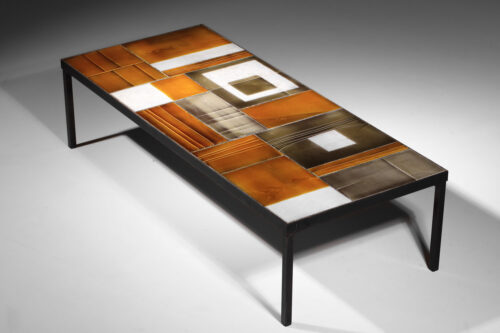 Grande table basse Roger Capron années 60 céramique
