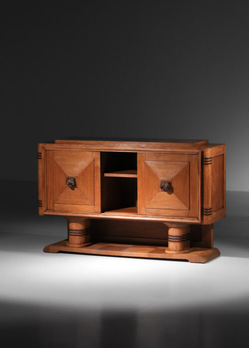 enfilade buffet années 50 dans le goût de Gaston Poisson en chêne