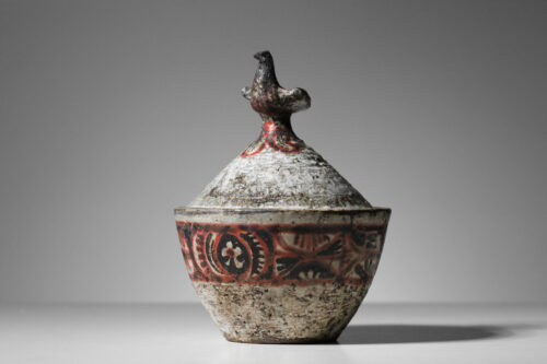  bonbonnière en céramique jean derval oiseau boite vallauris vide poche - J196 