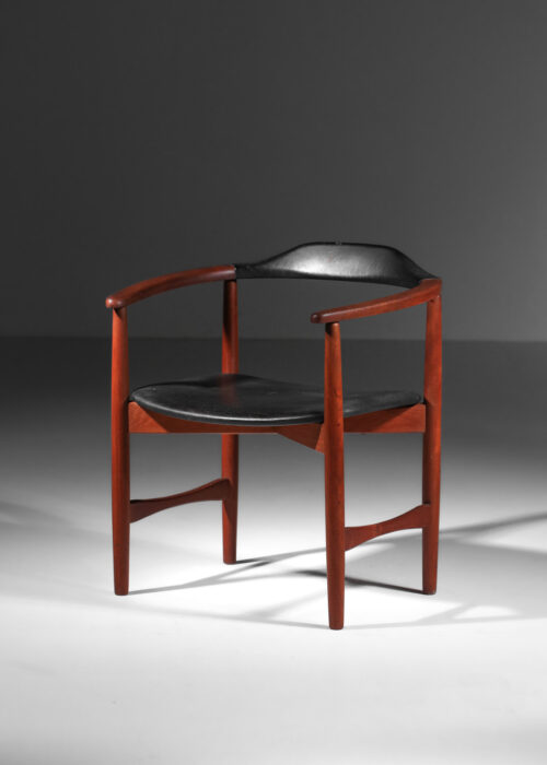 chaise de bureau fauteuil scandinave danois en teck années 60 - I575