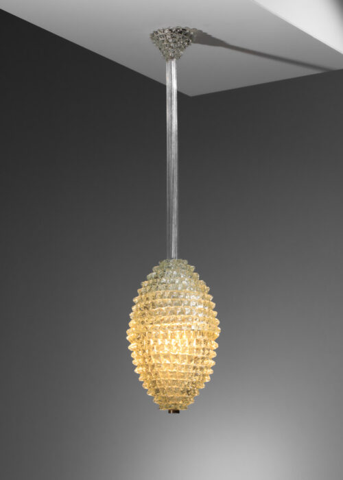 lustre italien par Ercole barovier des années 30 en verre de Murano -I603