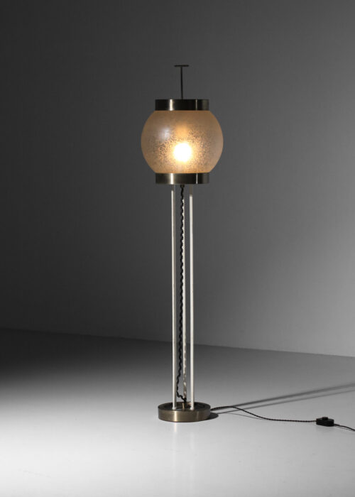 lampadaire italien boule en verre années 70 I384