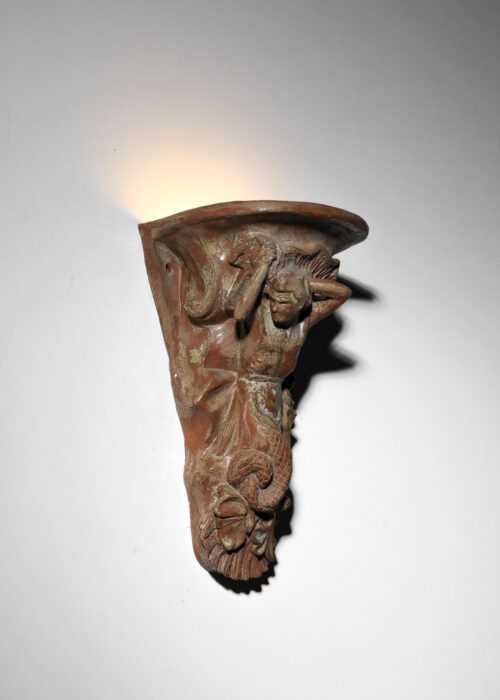 applique en céramique à décor de siréne des années 60 H284
