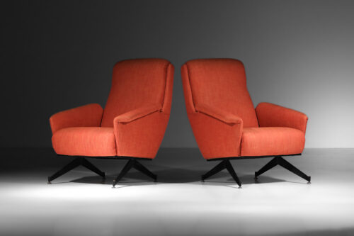 paire de fauteuils italiens des années 60 style Borsani