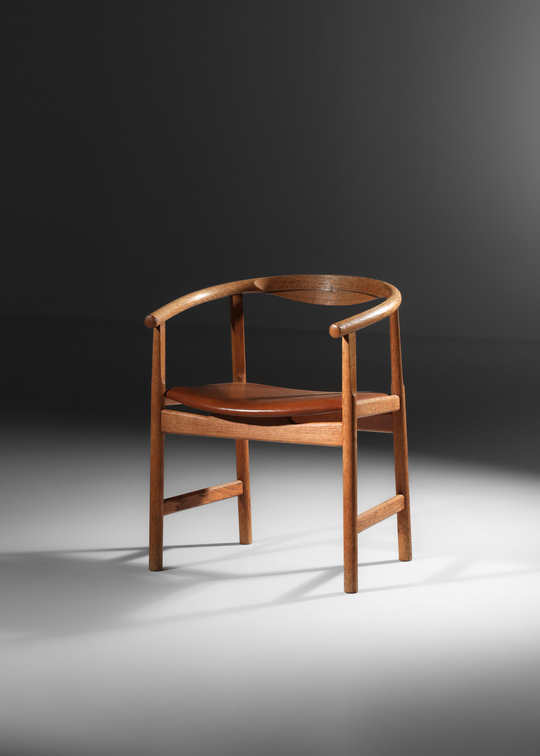 fauteuil de bureau hans wegner PP203 en chêne massif originale années 50 - J444 fauteuil de bureau hans wegner PP203 en chêne massif originale années 50 - J444